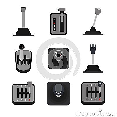 Car gearbox. Vector Illustration