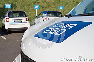 Car2go carsharing Smart Fortwo Editorial Stock Photo