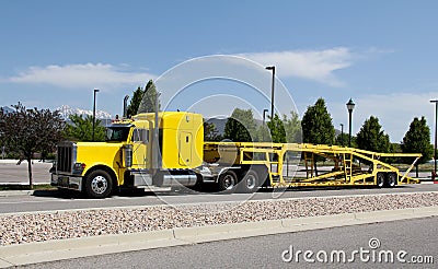 Car Hauler Stock Photo