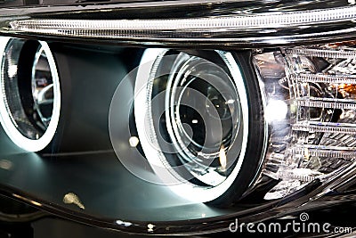 Car headlight Stock Photo