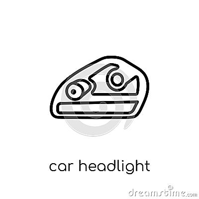 car headlight icon from Car parts collection. Vector Illustration