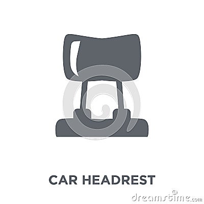 car headrest icon from Car parts collection. Vector Illustration