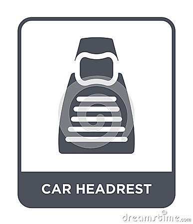 car headrest icon in trendy design style. car headrest icon isolated on white background. car headrest vector icon simple and Vector Illustration