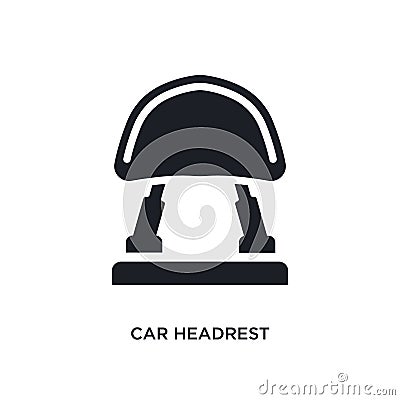 car headrest isolated icon. simple element illustration from car parts concept icons. car headrest editable logo sign symbol Vector Illustration