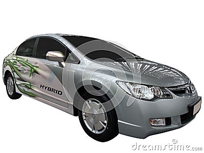 Car with hybrid engine Stock Photo