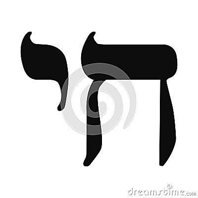 Hebrew chai icon symbol Vector Illustration