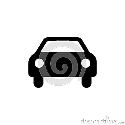 Car icon. Black car sign. Transportation icon Vector Illustration