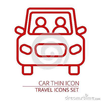 Car icon.car icon on gray background. Vector illustration. Cartoon Illustration