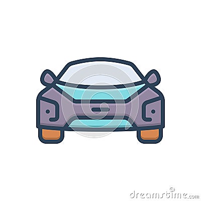 Color illustration icon for Car, conveyance and transport Vector Illustration