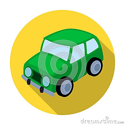 Car icon in flat style isolated on white background. Parking zone symbol stock vector illustration. Vector Illustration