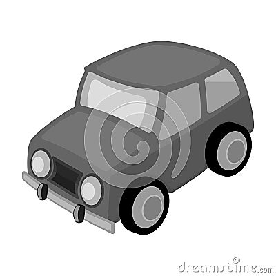 Car icon in monochrome style isolated on white background. Parking zone symbol stock vector illustration. Vector Illustration