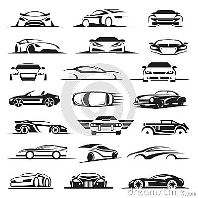 Car icon set Vector Illustration