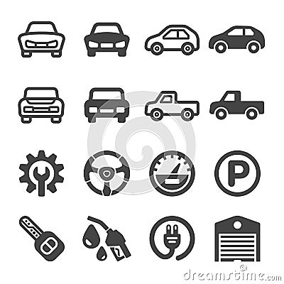 Car icon set Vector Illustration