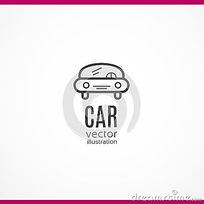 Car icon. Vector illustration Cartoon Illustration