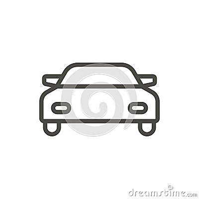 Car icon vector. Line auto symbol. Vector Illustration