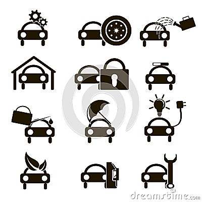 Car icons Vector Illustration