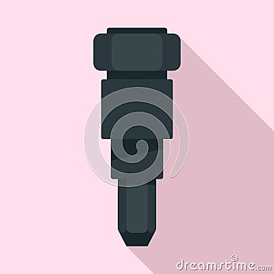 Car injector icon, flat style Vector Illustration