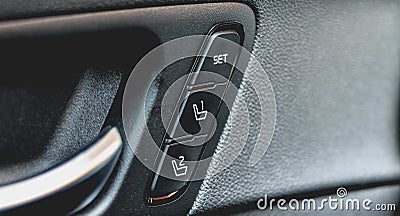 Memory recall button position chairs in a car Stock Photo