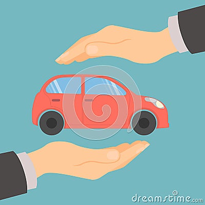 Car insurance concept. Vector Illustration