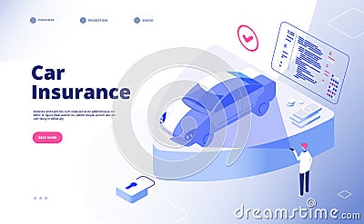 Car insurance concept. Damaged crash fire flood thief cars accident auto insurance security automobile claim form vector Vector Illustration