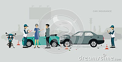 CAR INSURANCE Vector Illustration