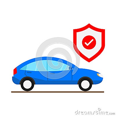 Car insurance shield Isolated Vector icon that can be easily modified or edited Vector Illustration