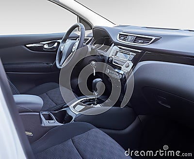 Car interior. Dashboard. Stock Photo