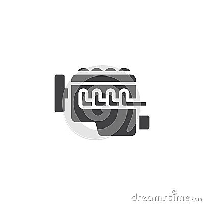 Car internal combustion engine vector icon Vector Illustration