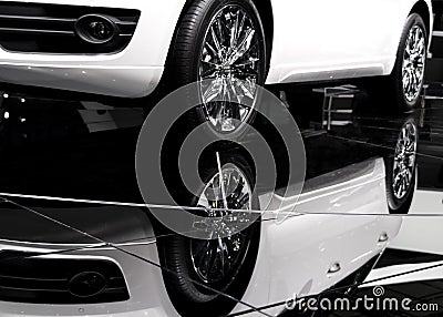 Car and its reflection Stock Photo