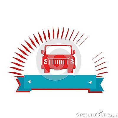 Car jeep vehicle icon Vector Illustration