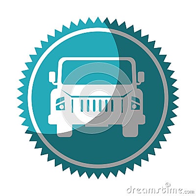 Car jeep vehicle icon Vector Illustration