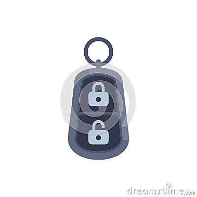 Car key fob with lock and unlock buttons showing access and security Stock Photo