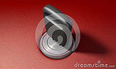 Car Key In Ignition Stock Photo