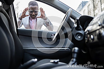 Car Key Lockout Stock Photo