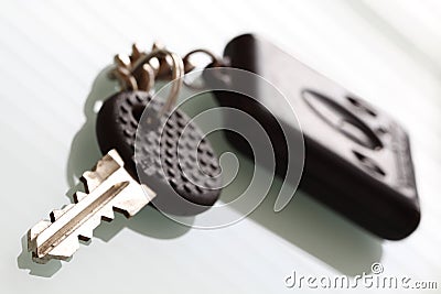 Car key and remote control trinket. Stock Photo