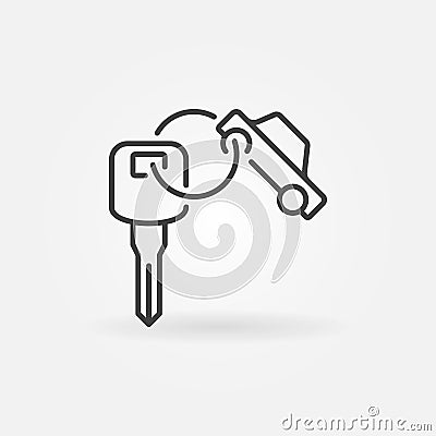 Car key ring icon Vector Illustration