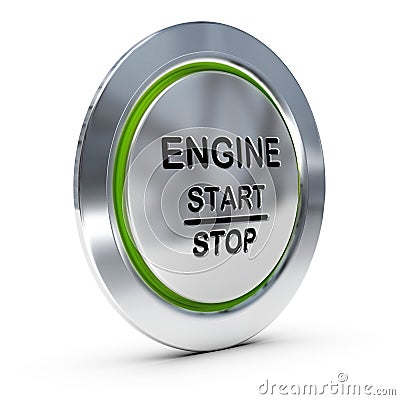 Car Keyless Ignition Button Stock Photo