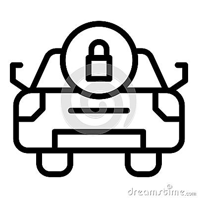 Car keyless system icon, outline style Vector Illustration
