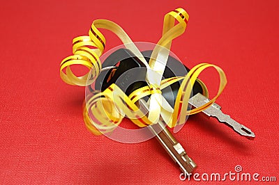 Car keys gift Stock Photo