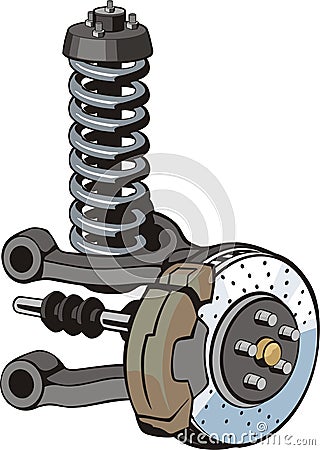 Car suspension Vector Illustration