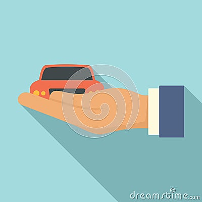 Car leasing icon, flat style Vector Illustration