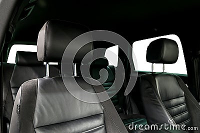 Car leather seats. Stock Photo