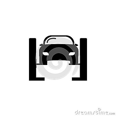 Car lifted icon Vector Illustration