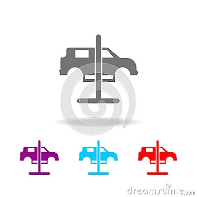 Car lifted icon. Elements of car repair multi colored icons. Premium quality graphic design icon. Simple icon for websites, web de Stock Photo