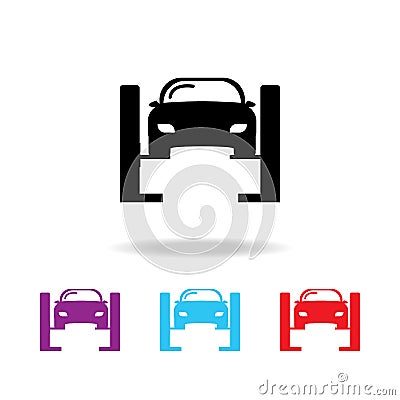 Car lifted icon. Elements of car repair multi colored icons. Premium quality graphic design icon. Simple icon for websites, web de Stock Photo