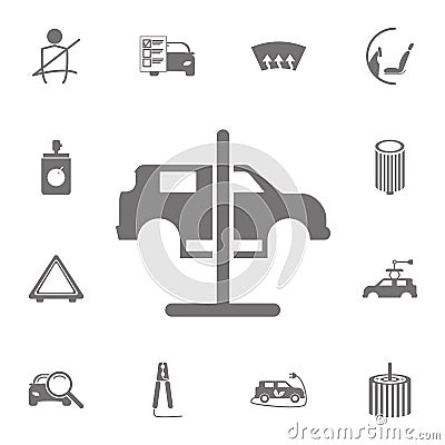 Car lifted icon. Set of car repair icons. Signs of collection, simple icons for websites, web design, mobile app, info graphics Stock Photo