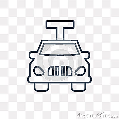 Car lifter vector icon isolated on transparent background, linear Car lifter transparency concept can be used web and mobile Vector Illustration
