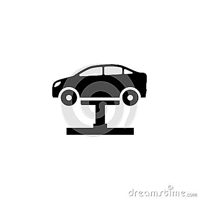 Car Lifting Flat Vector Icon Vector Illustration