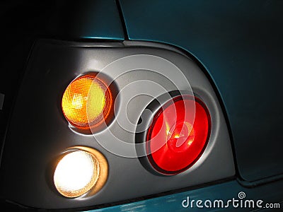 Car Lights and custom designer Automobiles Stock Photo