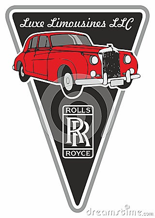 Car limousine rolls royce luxury. Vector Illustration